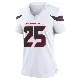 ＃25 Women's Russ Yeast White Game Houston Texans Jersey