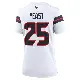 ＃25 Women's Russ Yeast White Game Houston Texans Jersey