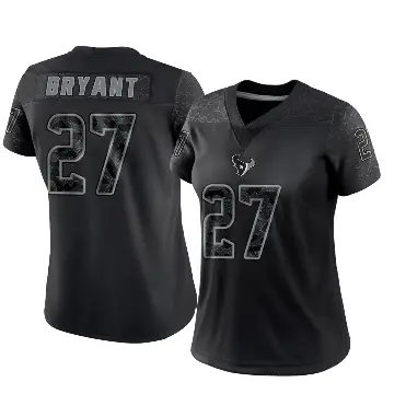 ＃27 Women's Myles Bryant Black Limited Houston Texans Reflective Jersey