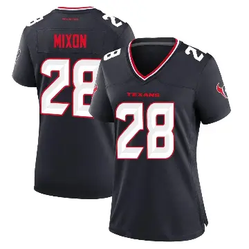 ＃28 Women's Joe Mixon Navy Game Houston Texans Team Jersey