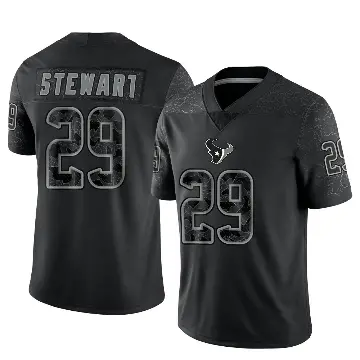 ＃29 Youth M.J. Stewart Black Limited Houston Texans Reflective Jersey