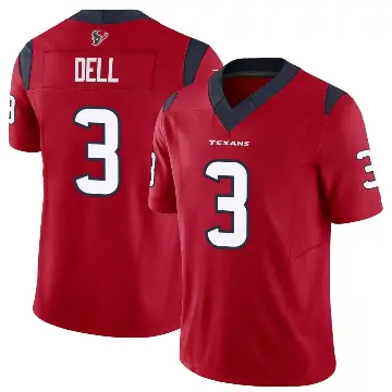 ＃3 Men's Tank Dell Red Limited Houston Texans Vapor F.U.S.E. Jersey