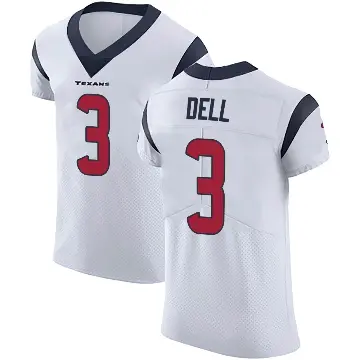 ＃3 Men's Tank Dell White Elite Houston Texans Vapor Untouchable Jersey