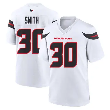 ＃30 Men's Jaylin Smith White Game Houston Texans Jersey