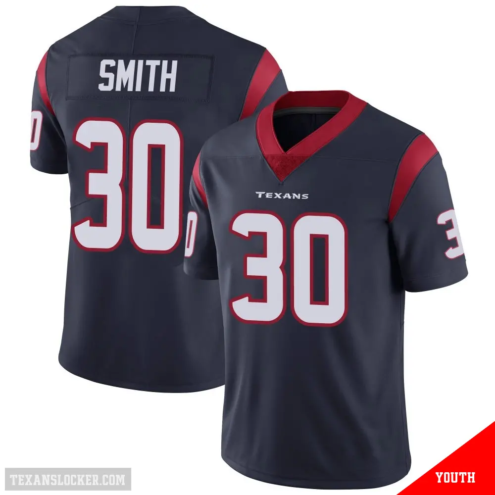 ＃30 Youth Jaylin Smith Navy Blue Limited Houston Texans Team Color Vapor Untouchable Jersey