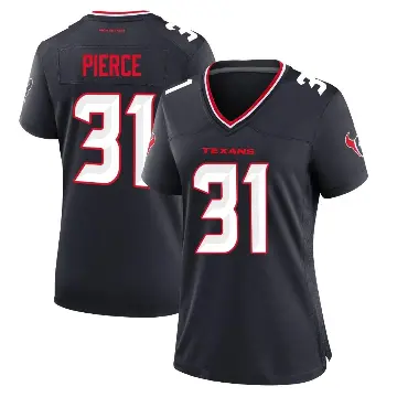 ＃31 Women's Dameon Pierce Navy Game Houston Texans Team Jersey