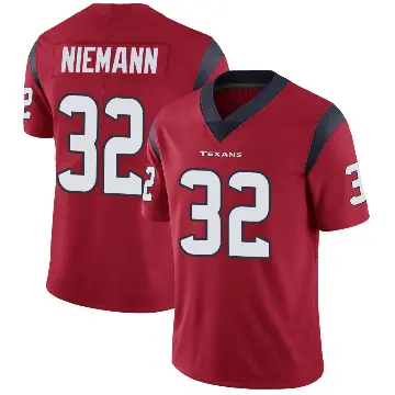 ＃32 Men's Nick Niemann Red Limited Houston Texans Alternate Vapor Untouchable Jersey
