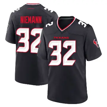 ＃32 Youth Nick Niemann Navy Game Houston Texans Team Jersey