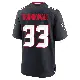 ＃33 Men's Dare Ogunbowale Navy Game Houston Texans Team Jersey