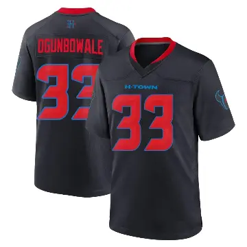 ＃33 Youth Dare Ogunbowale Navy Game Houston Texans 2nd Alternate Jersey
