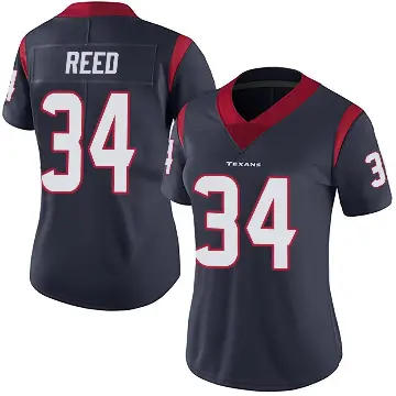 ＃34 Women's Jaylen Reed Navy Blue Limited Houston Texans Team Color Vapor Untouchable Jersey