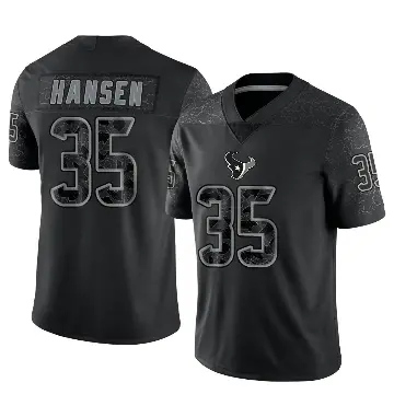 ＃35 Men's Jake Hansen Black Limited Houston Texans Reflective Jersey