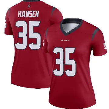＃35 Women's Jake Hansen Red Legend Houston Texans Jersey