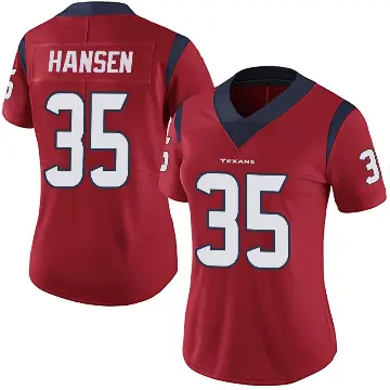＃35 Women's Jake Hansen Red Limited Houston Texans Alternate Vapor Untouchable Jersey