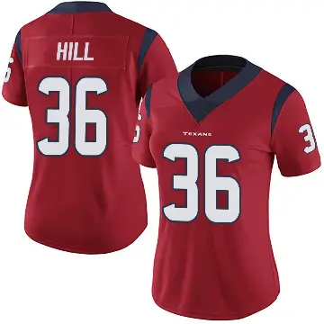 ＃36 Women's Brandon Hill Red Limited Houston Texans Alternate Vapor Untouchable Jersey