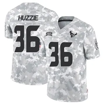 ＃36 Youth Alijah Huzzie Arctic Camo Limited Houston Texans 2024 Salute to Service Jersey