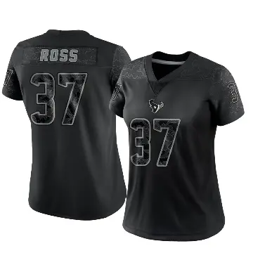 ＃37 Women's D'Angelo Ross Black Limited Houston Texans Reflective Jersey