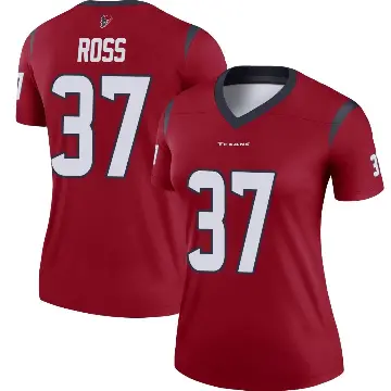 ＃37 Women's D'Angelo Ross Red Legend Houston Texans Jersey