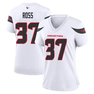 ＃37 Women's D'Angelo Ross White Game Houston Texans Jersey