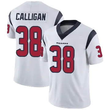 ＃38 Men's Keydrain Calligan White Limited Houston Texans Vapor Untouchable Jersey