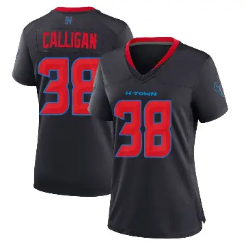 ＃38 Women's Keydrain Calligan Navy Game Houston Texans 2nd Alternate Jersey