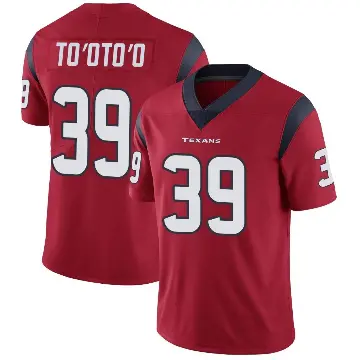 ＃39 Men's Henry To'oTo'o Red Limited Houston Texans Alternate Vapor Untouchable Jersey