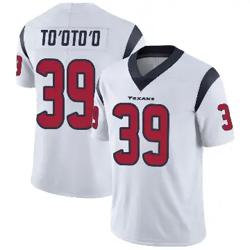 ＃39 Men's Henry To'oTo'o White Limited Houston Texans Vapor Untouchable Jersey