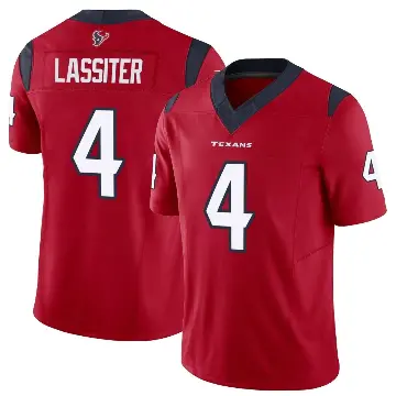 ＃4 Men's Kamari Lassiter Red Limited Houston Texans Vapor F.U.S.E. Jersey