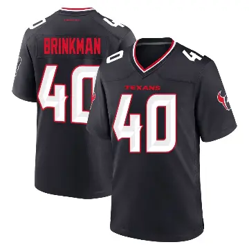 ＃40 Men's Austin Brinkman Navy Game Houston Texans Team Jersey