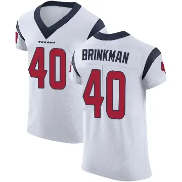 ＃40 Men's Austin Brinkman White Elite Houston Texans Vapor Untouchable Jersey