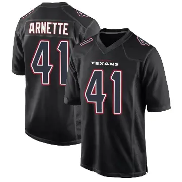 ＃41 Men's Damon Arnette Black Game Houston Texans Fashion Jersey