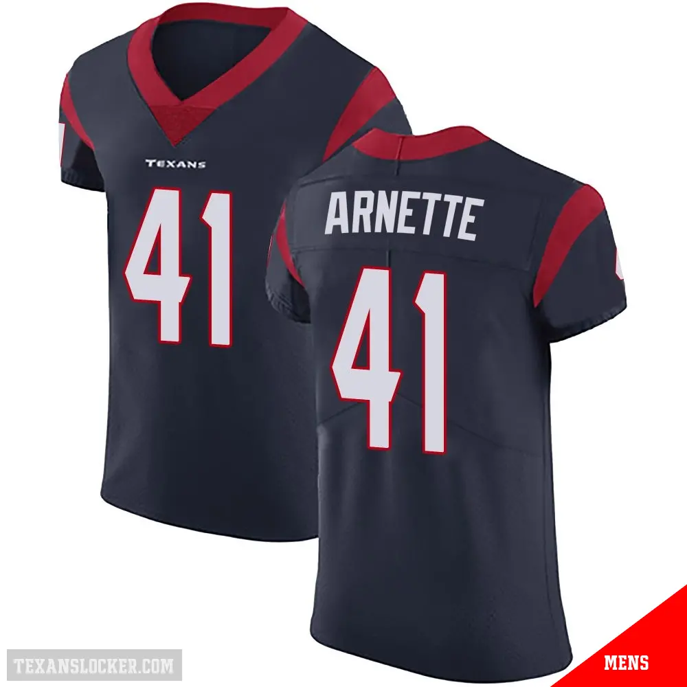 ＃41 Men's Damon Arnette Navy Blue Elite Houston Texans Team Color Vapor Untouchable Jersey