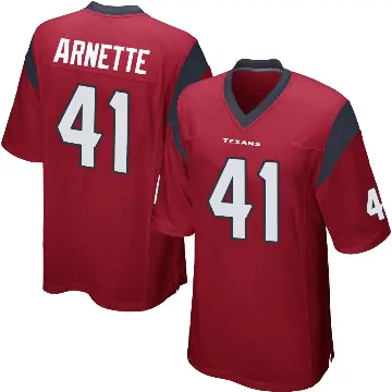 ＃41 Men's Damon Arnette Red Game Houston Texans Alternate Jersey