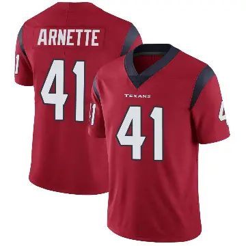 ＃41 Men's Damon Arnette Red Limited Houston Texans Alternate Vapor Untouchable Jersey
