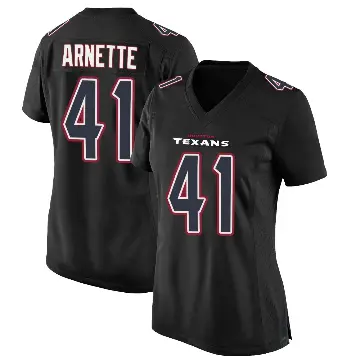 ＃41 Women's Damon Arnette Black Game Houston Texans Fashion Jersey