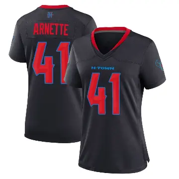 ＃41 Women's Damon Arnette Navy Game Houston Texans 2nd Alternate Jersey