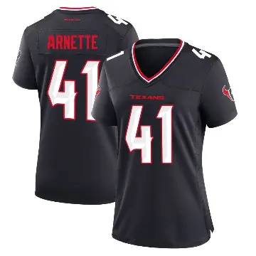 ＃41 Women's Damon Arnette Navy Game Houston Texans Team Jersey