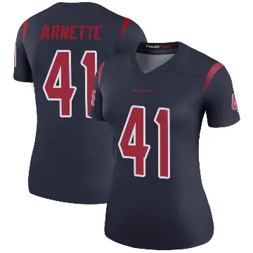 ＃41 Women's Damon Arnette Navy Legend Houston Texans Color Rush Jersey