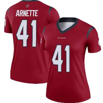 ＃41 Women's Damon Arnette Red Legend Houston Texans Jersey