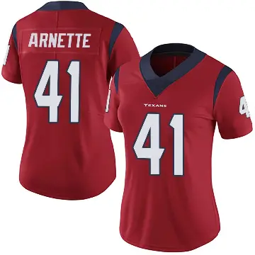 ＃41 Women's Damon Arnette Red Limited Houston Texans Alternate Vapor Untouchable Jersey