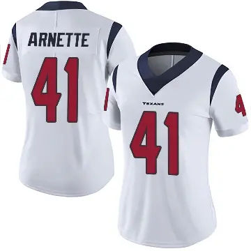 ＃41 Women's Damon Arnette White Limited Houston Texans Vapor Untouchable Jersey