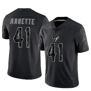 ＃41 Youth Damon Arnette Black Limited Houston Texans Reflective Jersey