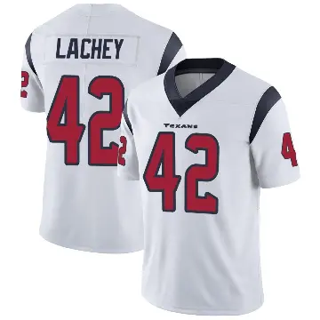 ＃42 Men's Luke Lachey White Limited Houston Texans Vapor Untouchable Jersey