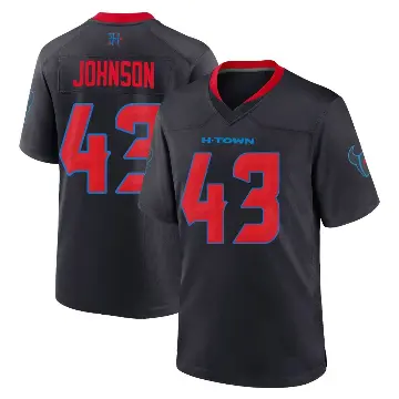 ＃43 Men's Jakob Johnson Navy Game Houston Texans 2nd Alternate Jersey