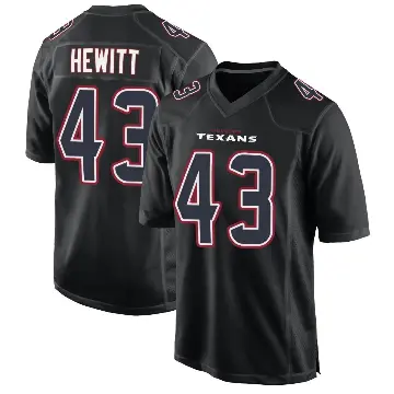 ＃43 Men's Neville Hewitt Black Game Houston Texans Fashion Jersey