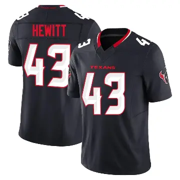 ＃43 Men's Neville Hewitt Navy Limited Houston Texans Alternate Vapor F.U.S.E. Jersey