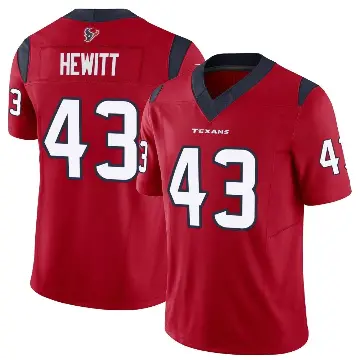＃43 Men's Neville Hewitt Red Limited Houston Texans Vapor F.U.S.E. Jersey