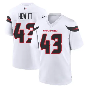 ＃43 Men's Neville Hewitt White Game Houston Texans Jersey