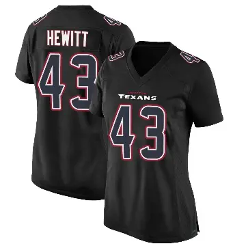 ＃43 Women's Neville Hewitt Black Game Houston Texans Fashion Jersey