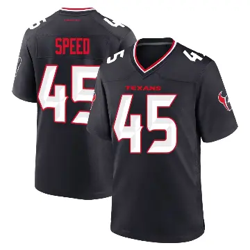 ＃45 Men's E.J. Speed Navy Game Houston Texans Team Jersey